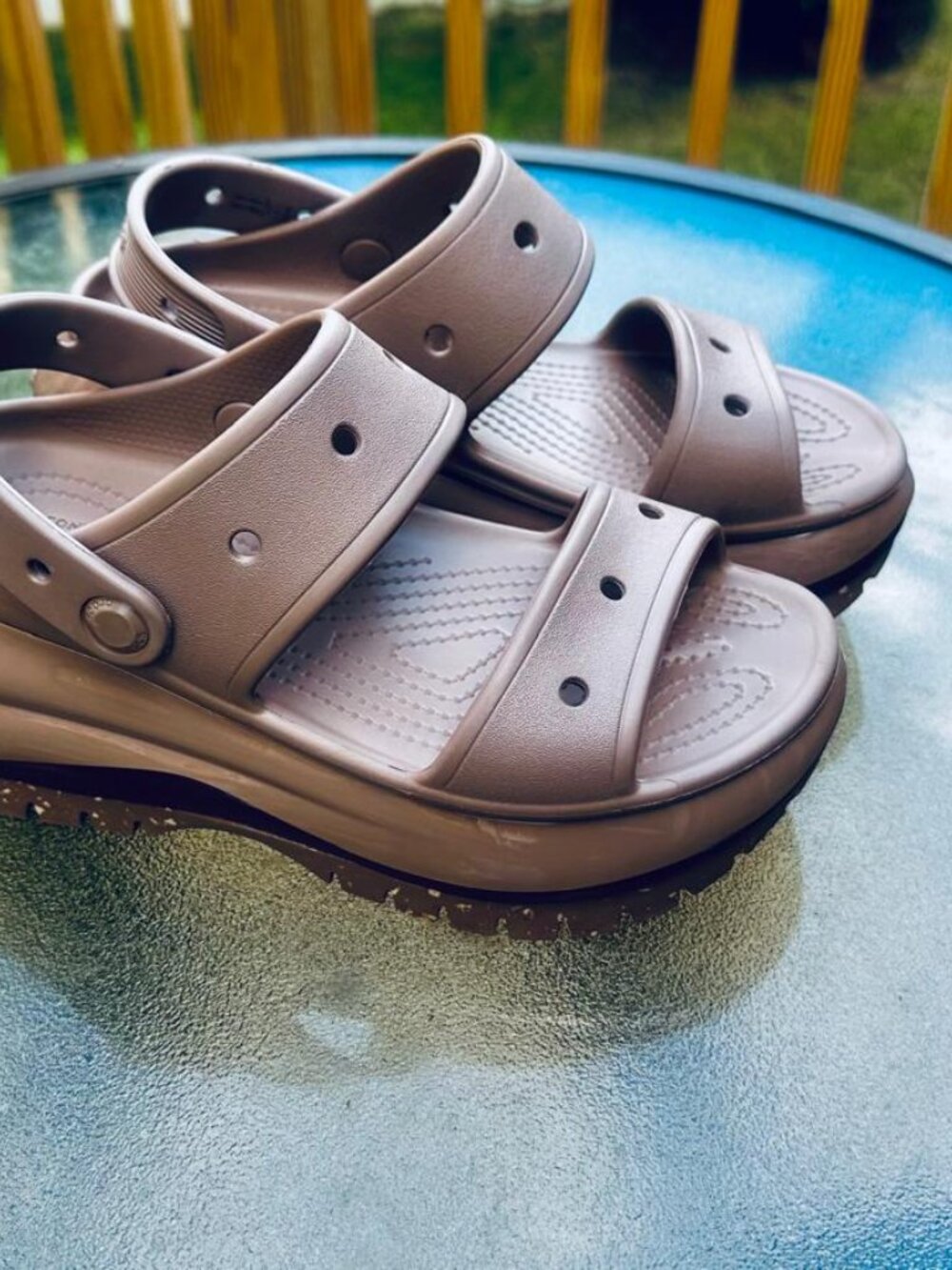crocs beige platform sandals Mega Crush Clog limited series